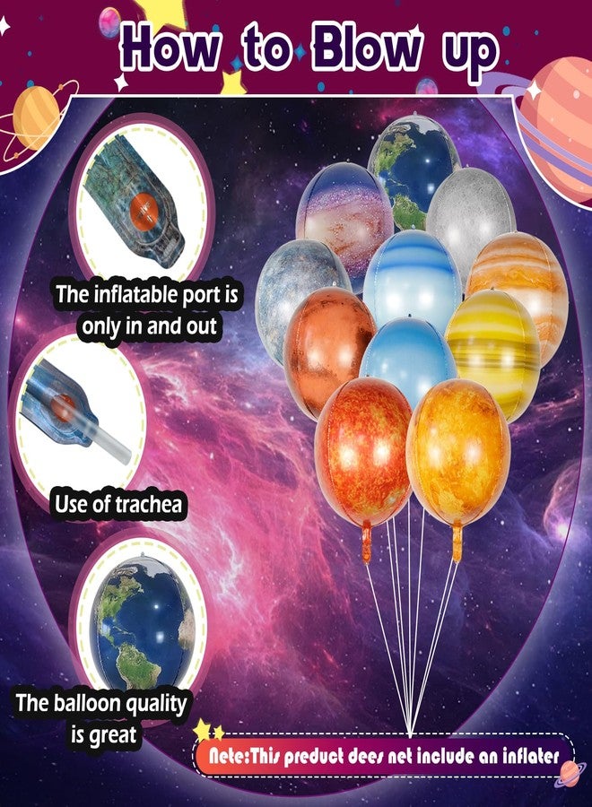 FEXICHUJI 16 Pcs Galaxy Space Balloons, Outer Space Themed Party Decorations, Rocket Spaceship Astronaut Planet Balloons Set for Kids, Galaxy Birthday Party Supplies Baby Shower Decorations - Image 3